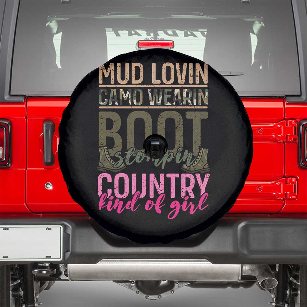 Country Girl Spare Tire Cover Mud Lovin Camo Wearin Boot Stomping