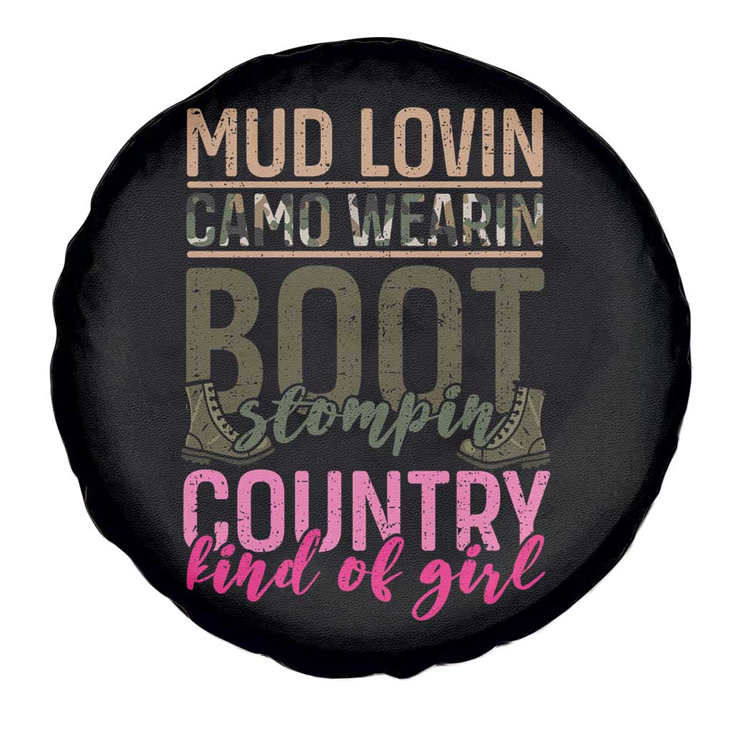 Country Girl Spare Tire Cover Mud Lovin Camo Wearin Boot Stomping