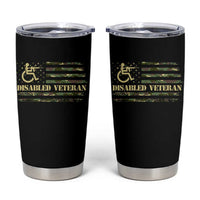 Disabled Veteran Tumbler Cup Camouflage American Flag Patriotic Veterans Day