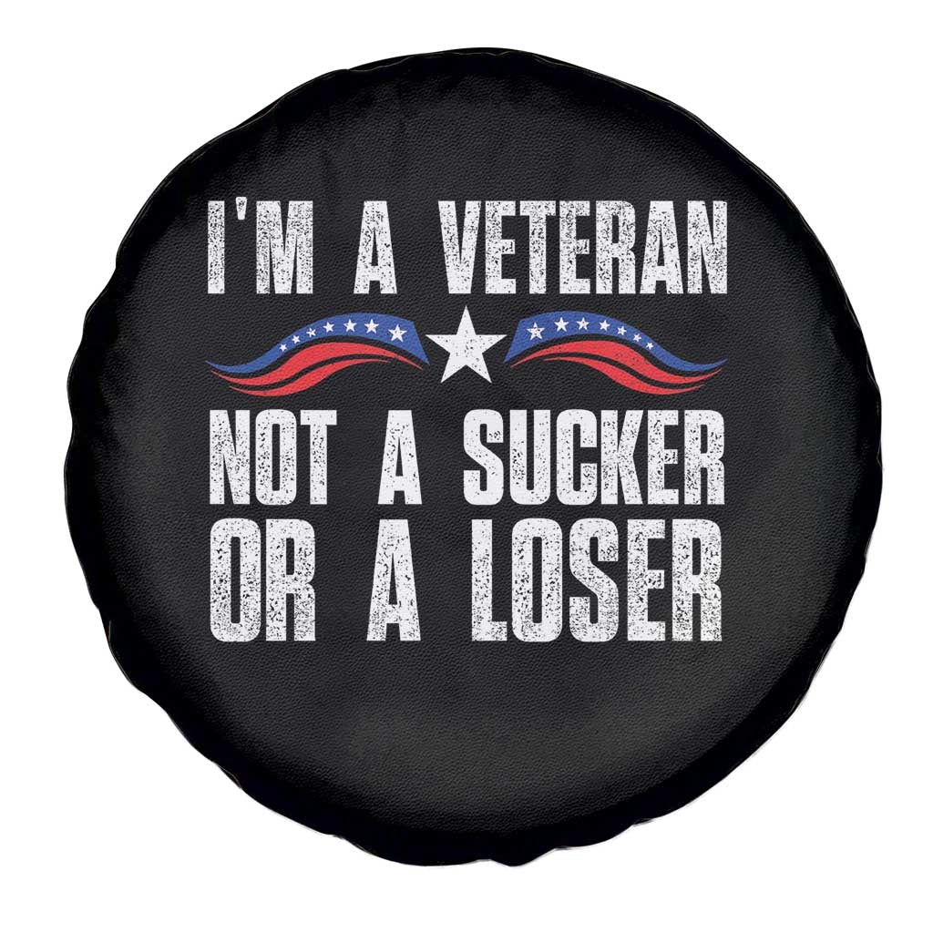 Veteran Pride Spare Tire Cover I'm A Veteran Not A Sucker Or A Loser