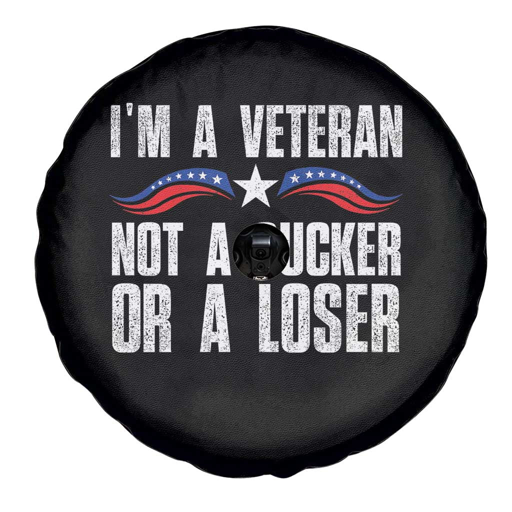 Veteran Pride Spare Tire Cover I'm A Veteran Not A Sucker Or A Loser