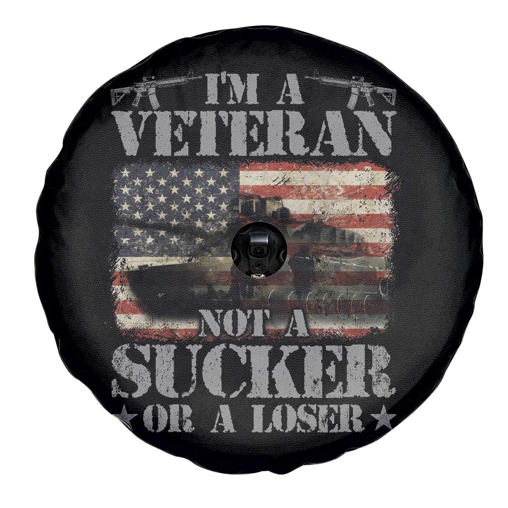 I'm A Veteran Spare Tire Cover Not A Sucker Or A Loser Tank Veterans Day