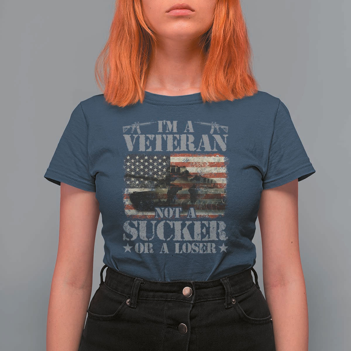 I'm A Veteran T Shirt For Women Not A Sucker Or A Loser Tank Veterans Day - Wonder Print Shop