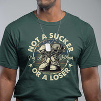 Not A Sucker Or A Loser T Shirt Veterans Day Patriotic American Flag - Wonder Print Shop