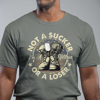Not A Sucker Or A Loser T Shirt Veterans Day Patriotic American Flag - Wonder Print Shop