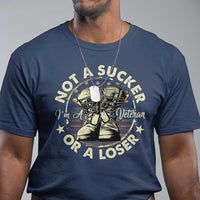 Not A Sucker Or A Loser T Shirt Veterans Day Patriotic American Flag - Wonder Print Shop