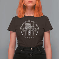 Veterans Day T Shirt For Women Honoring All Who Served Thank You - Wonder Print Shop