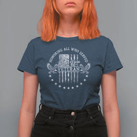 Veterans Day T Shirt For Women Honoring All Who Served Thank You - Wonder Print Shop