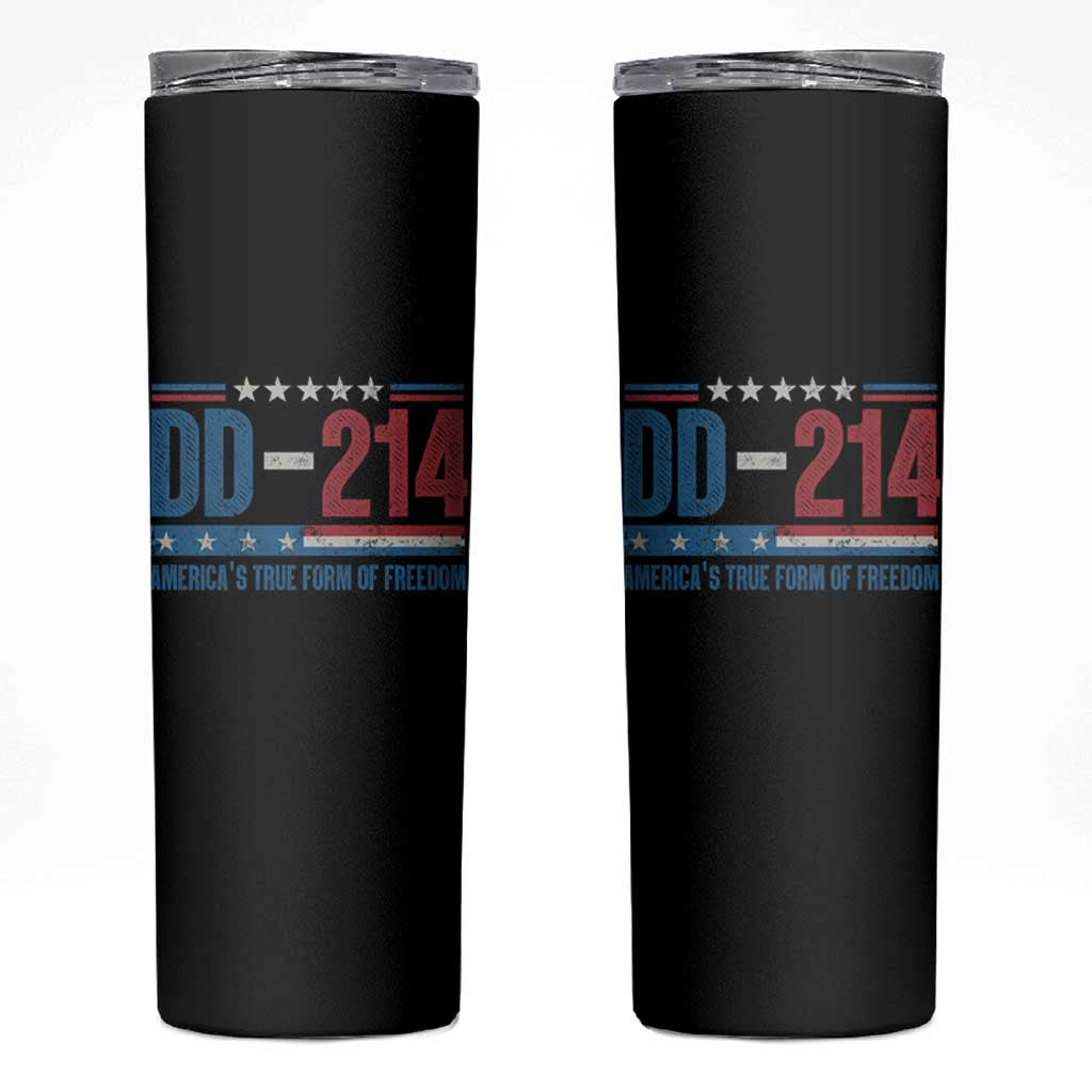 DD-214 Veteran Skinny Tumbler America's True Form Of Freedom