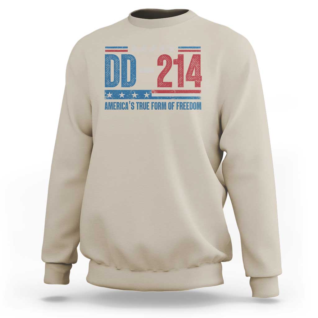 DD-214 Veteran Sweatshirt America's True Form Of Freedom - Wonder Print Shop