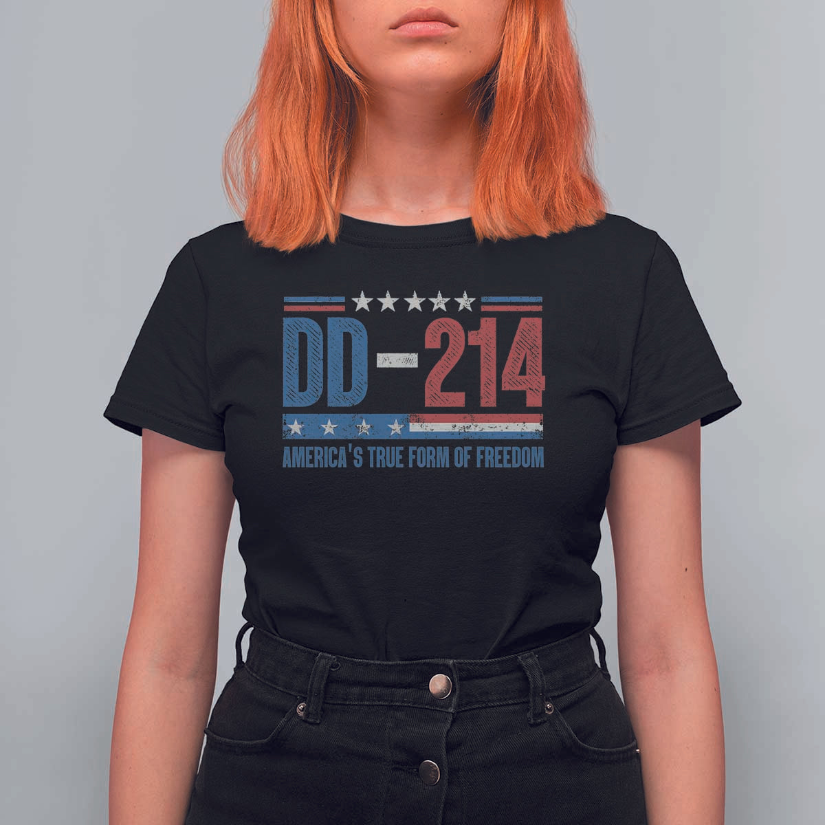 DD-214 Veteran T Shirt For Women America's True Form Of Freedom - Wonder Print Shop