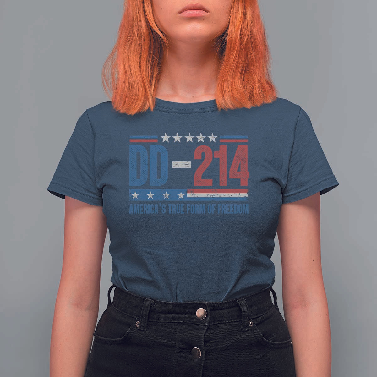 DD-214 Veteran T Shirt For Women America's True Form Of Freedom - Wonder Print Shop