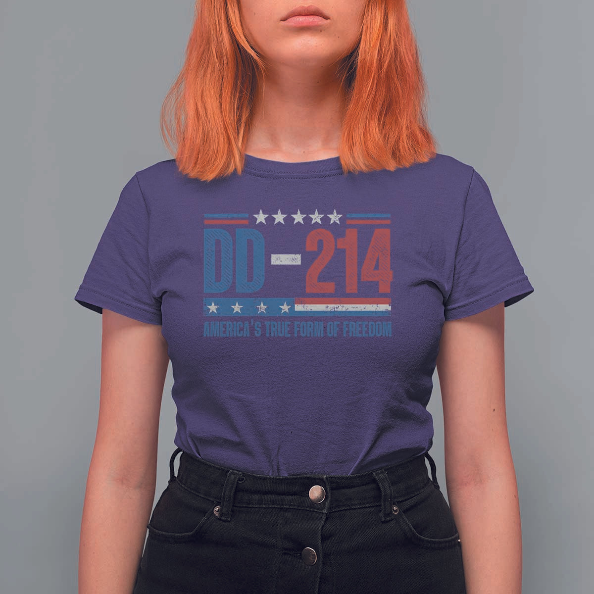 DD-214 Veteran T Shirt For Women America's True Form Of Freedom - Wonder Print Shop
