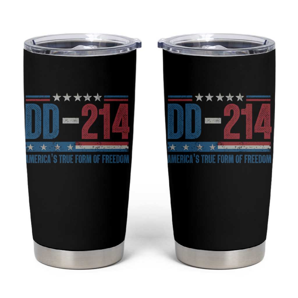 DD-214 Veteran Tumbler Cup America's True Form Of Freedom