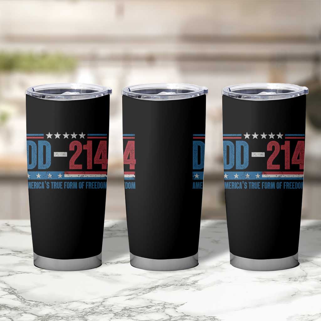 DD-214 Veteran Tumbler Cup America's True Form Of Freedom