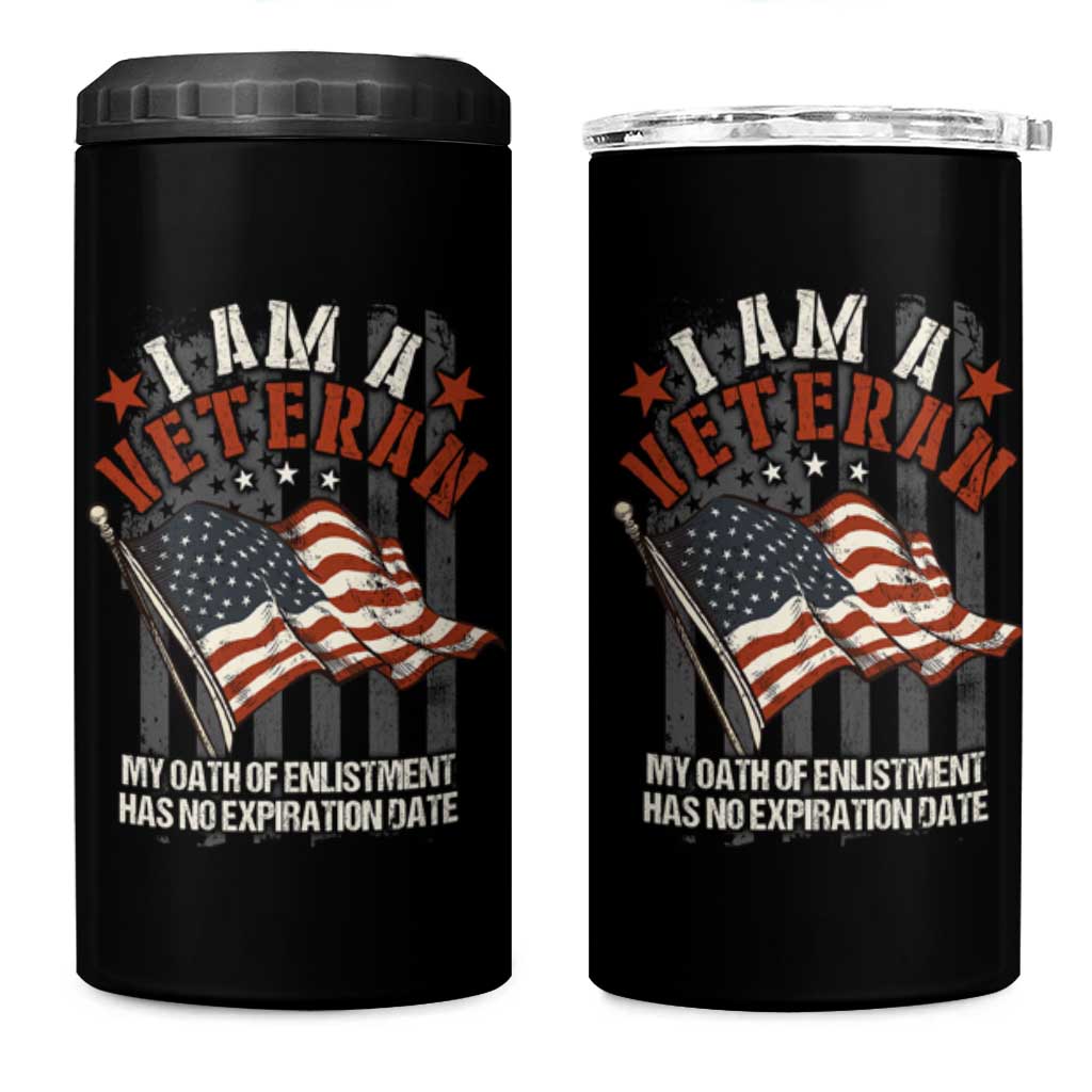 Veteran Pride 4 in 1 Can Cooler Tumbler My Oath Has No Expiration