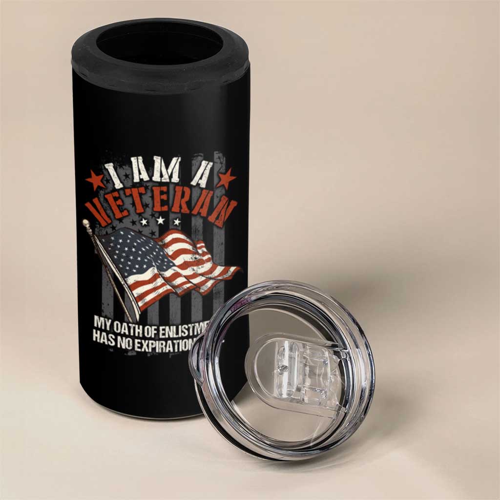 Veteran Pride 4 in 1 Can Cooler Tumbler My Oath Has No Expiration
