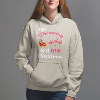 I Am Dreaming Of A Pink Christmas Santa Flamingo Hoodie - Wonder Print Shop