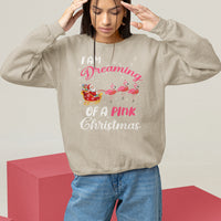 I Am Dreaming Of A Pink Christmas Santa Flamingo Sweatshirt - Wonder Print Shop
