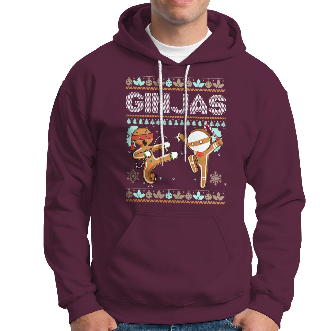 Ginjas Gingerbread Ninjas Funny Christmas Hoodie - Wonder Print Shop