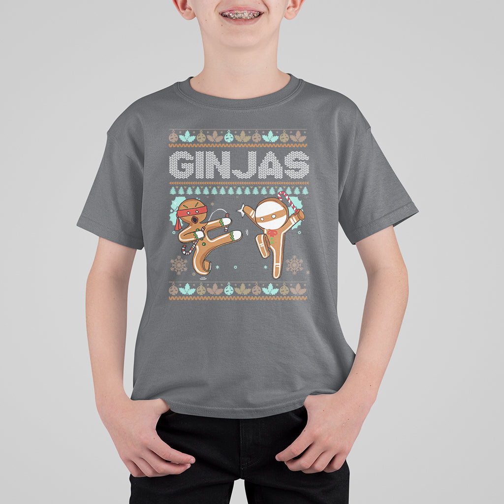 Ginjas Gingerbread Ninjas Funny Christmas T Shirt For Kid - Wonder Print Shop