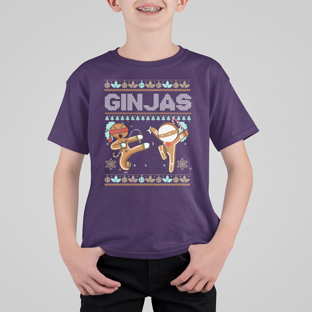 Ginjas Gingerbread Ninjas Funny Christmas T Shirt For Kid - Wonder Print Shop
