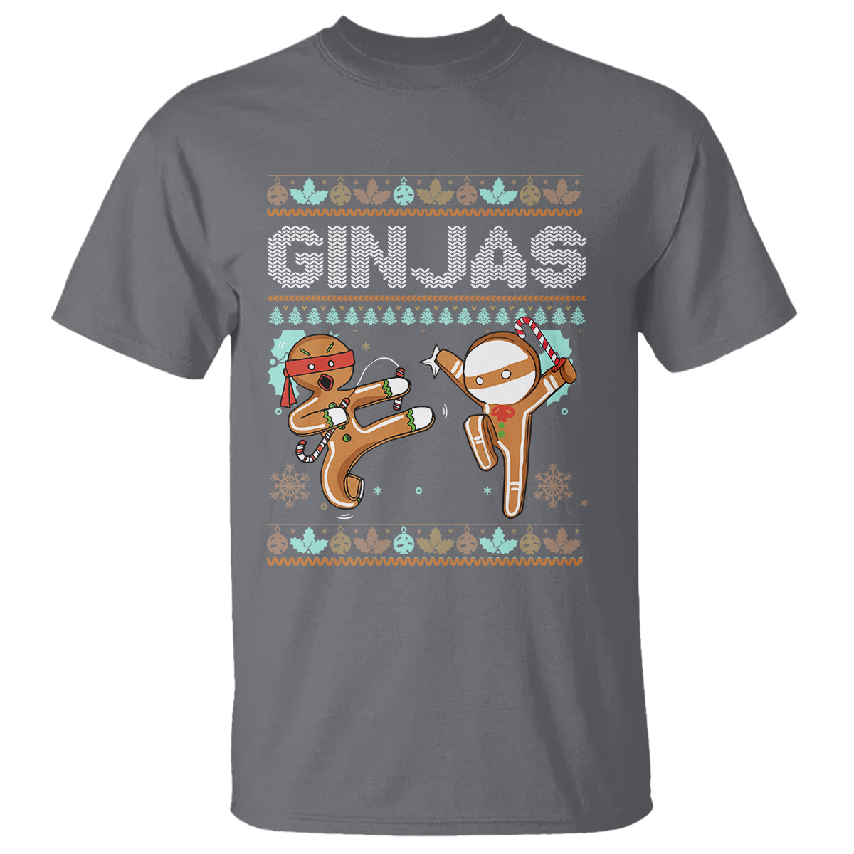 Ginjas Gingerbread Ninjas Funny Christmas T Shirt - Wonder Print Shop