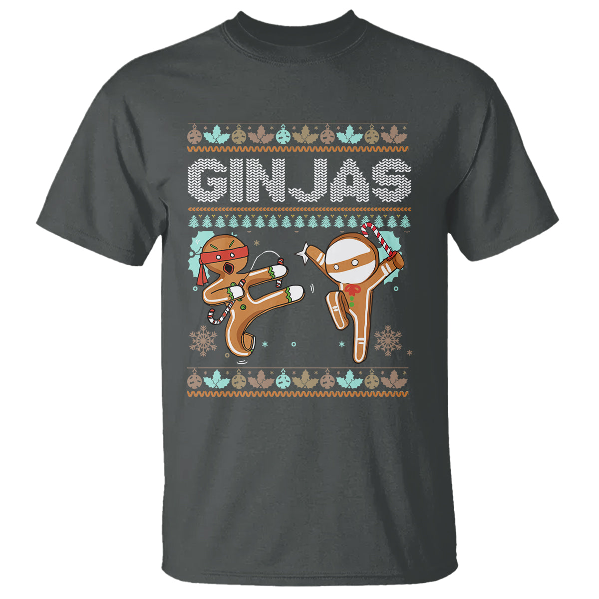 Ginjas Gingerbread Ninjas Funny Christmas T Shirt - Wonder Print Shop