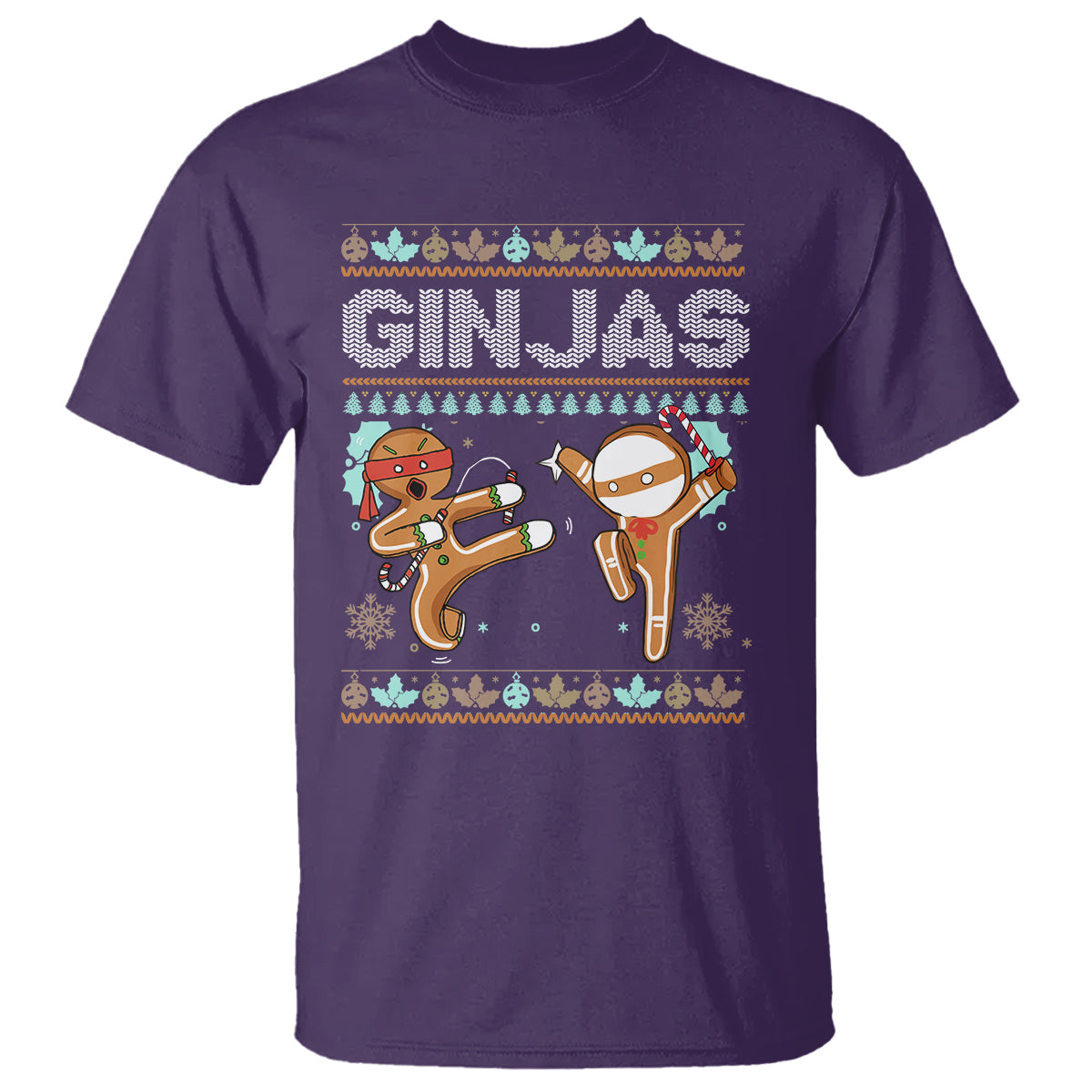 Ginjas Gingerbread Ninjas Funny Christmas T Shirt - Wonder Print Shop