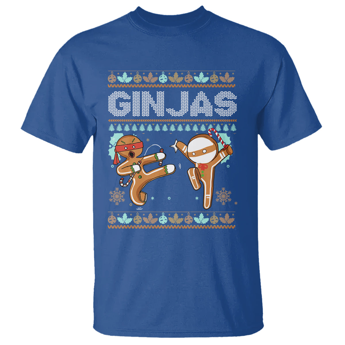 Ginjas Gingerbread Ninjas Funny Christmas T Shirt - Wonder Print Shop