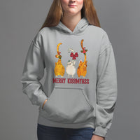 Merry Kissmyass Funny Cat Christmas Hoodie - Wonder Print Shop