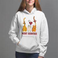 Merry Kissmyass Funny Cat Christmas Hoodie - Wonder Print Shop