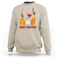 Merry Kissmyass Funny Cat Christmas Sweatshirt - Wonder Print Shop