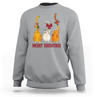 Merry Kissmyass Funny Cat Christmas Sweatshirt - Wonder Print Shop