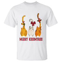 Merry Kissmyass Funny Cat Christmas T Shirt - Wonder Print Shop
