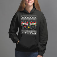 Meowy Xmas Funny Cat Couple With Sunglass Hoodie - Wonder Print Shop