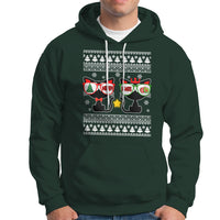 Meowy Xmas Funny Cat Couple With Sunglass Hoodie - Wonder Print Shop