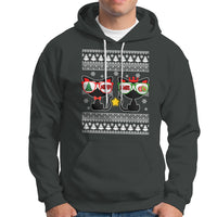 Meowy Xmas Funny Cat Couple With Sunglass Hoodie - Wonder Print Shop