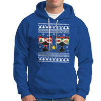 Meowy Xmas Funny Cat Couple With Sunglass Hoodie - Wonder Print Shop