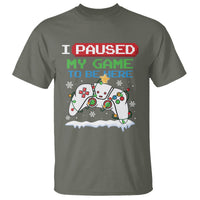 Christmas Gamer I Paused My Game To Be Here T Shirt - Wonder Print Shop