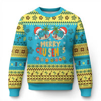 Xmas Cruising Ugly Christmas Sweater Merry Cruisemas Palm Tree Sunglass Cruise - Wonder Print Shop