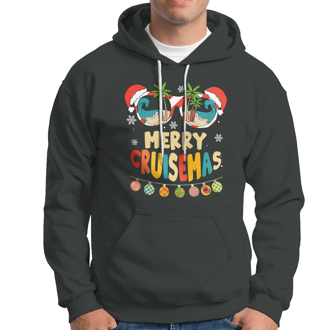 Merry Cruisemas Hawaiian Christmas Palm Tree Sunglass Hoodie - Wonder Print Shop
