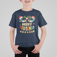 Merry Cruisemas Hawaiian Christmas Palm Tree Sunglass T Shirt For Kid - Wonder Print Shop
