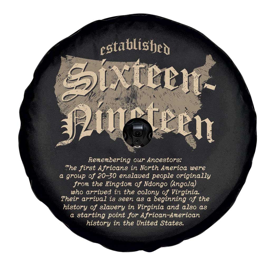 Black History Spare Tire Cover 1619 Sixteen-Nineteen Established