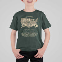 Black History T Shirt For Kid 1619 Sixteen-Nineteen Established