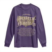 Black History Long Sleeve Shirt 1619 Sixteen-Nineteen Established