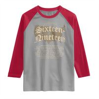 Black History Raglan Shirt 1619 Sixteen-Nineteen Established
