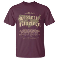 Black History T Shirt 1619 Sixteen-Nineteen Established