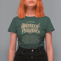 Black History T Shirt For Women 1619 Sixteen-Nineteen Established