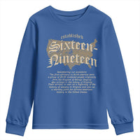 Black History Youth Sweatshirt 1619 Sixteen-Nineteen Established